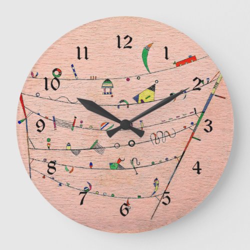 Kandinsky _ Little Accents  Large Clock