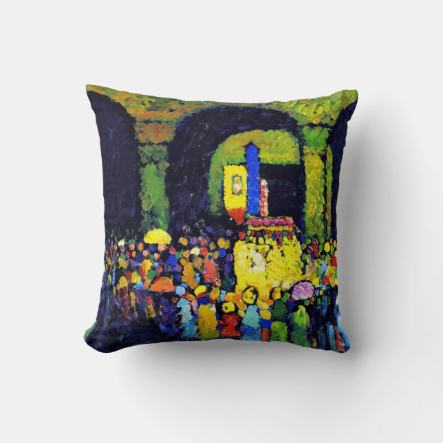 Kandinsky - Ludwigkirche in Murnau, Throw Pillow (Front)
