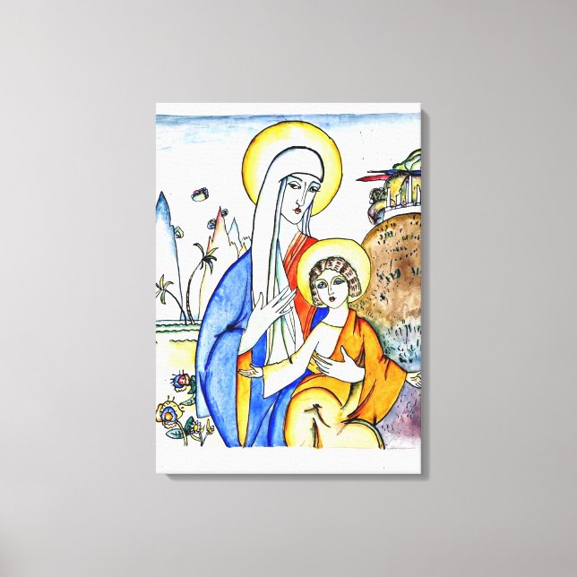 Kandinsky - Madonna and Child, beautiful painting Canvas Print (Front)