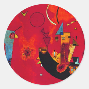 Kandinsky Mit und Gegen Classic Round Sticker