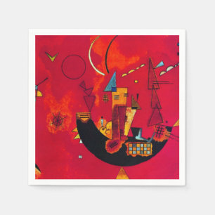 Kandinsky Mit und Gegen Red Abstract Napkins