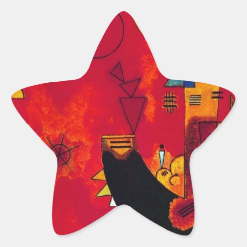 Kandinsky Mit und Gegen Star Sticker