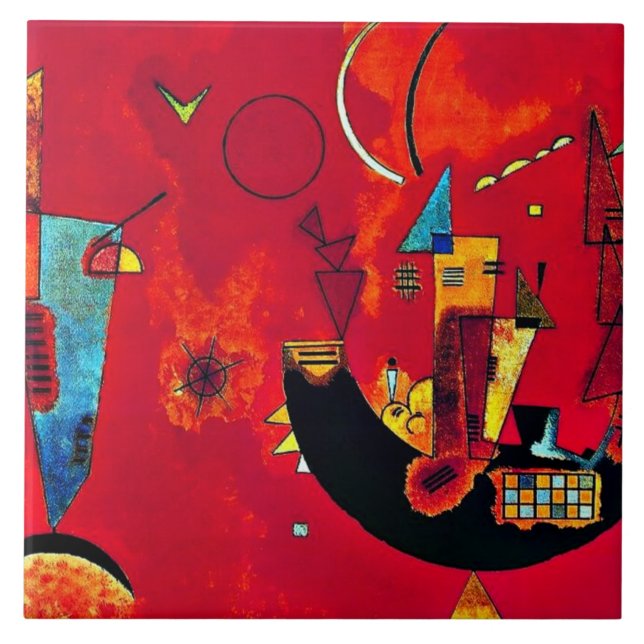 Kandinsky - Mit und Gegen (With and Against) Ceramic Tile (Front)