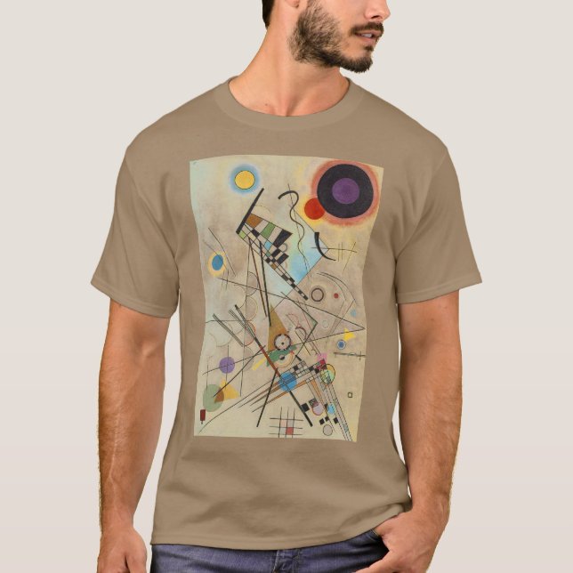 Kandinsky Modern Absract Expressionist Art Pebble T-Shirt (Front)