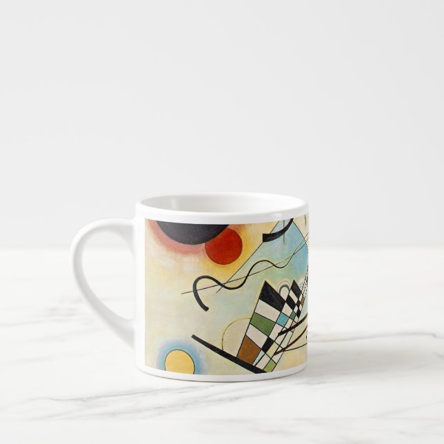 Kandinsky Modern Absract Expressionist Artwork Espresso Cup (Left)