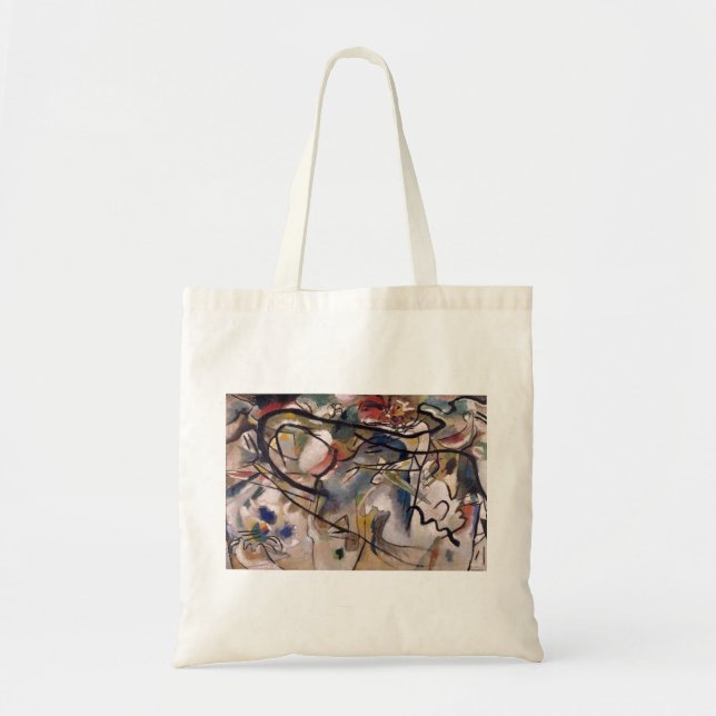Kandinsky Modern Abstract Colorful Artwork Tote Bag (Front)