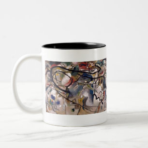 Kandinsky Modern Abstract Colorful Artwork Two-Tone Coffee Mug