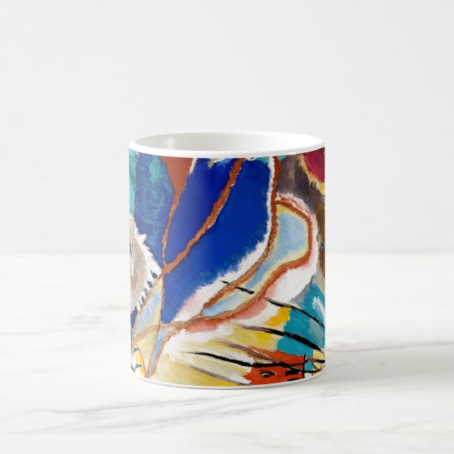 Kandinsky Modern Abstract Painting Art Coffee Mug (Center)