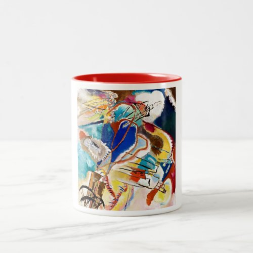 Kandinsky Modern Abstract Painting Art  Two_Tone Coffee Mug