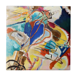Kandinsky Modern Abstract Painting Artwork Ceramic Tile