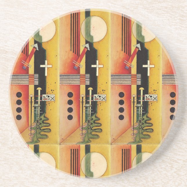 Kandinsky Modern Abstract Painting Artwork Coaster (Front)
