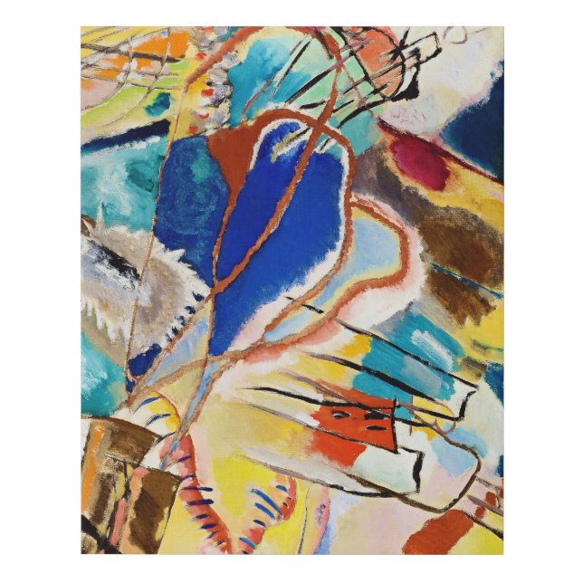 Kandinsky Modern Abstract Painting Artwork Faux Canvas Print (Front)