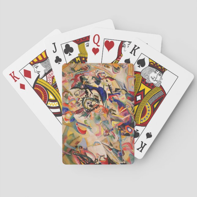 Kandinsky Modern Abstract Painting Artwork Poker Cards (Back)