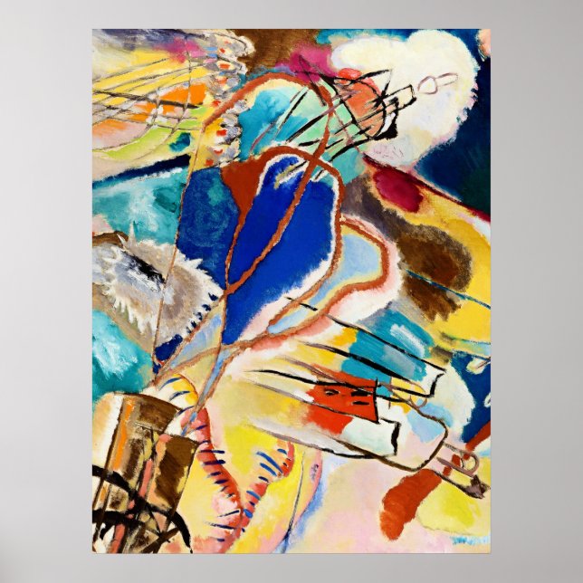 Kandinsky Modern Abstract Painting Artwork Poster (Front)