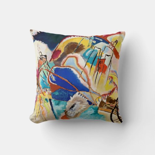 Kandinsky Modern Abstract Painting Artwork Throw Pillow