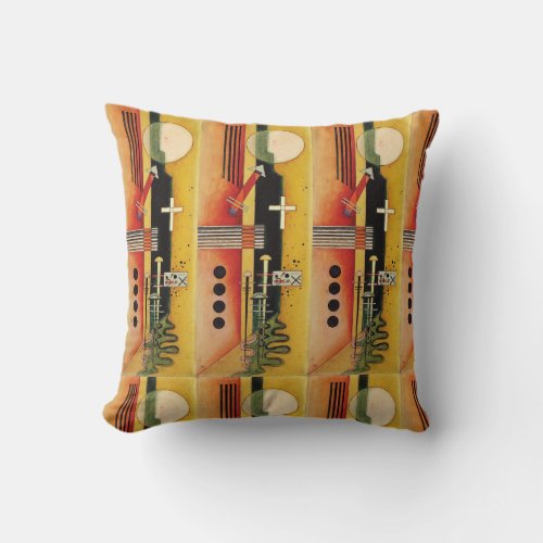 Kandinsky Modern Abstract Painting Artwork Throw Pillow