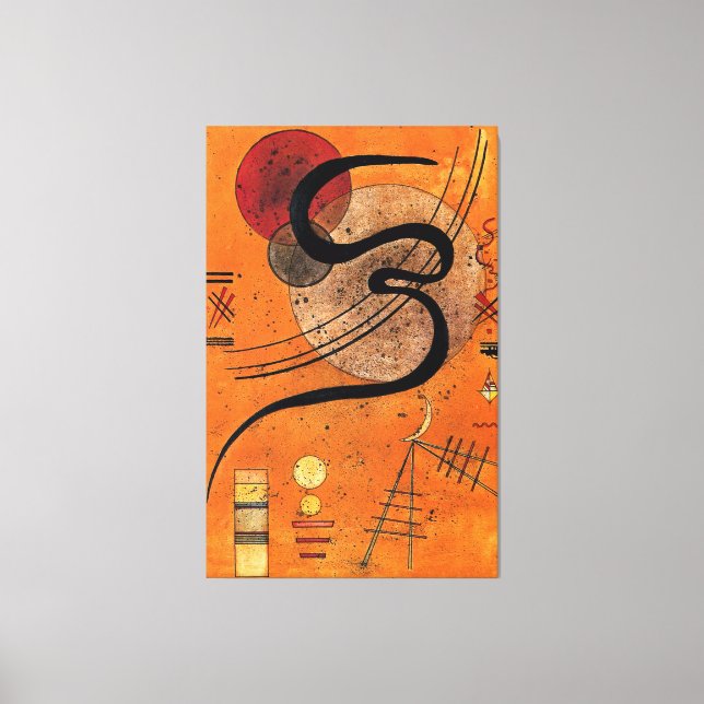 Kandinsky - Mood Line, colorful abstract art Canvas Print (Front)