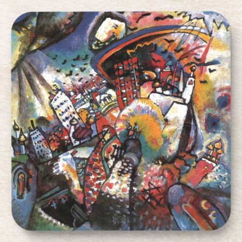 Kandinsky Moscow I Cityscape Abstract Art Beverage Coaster