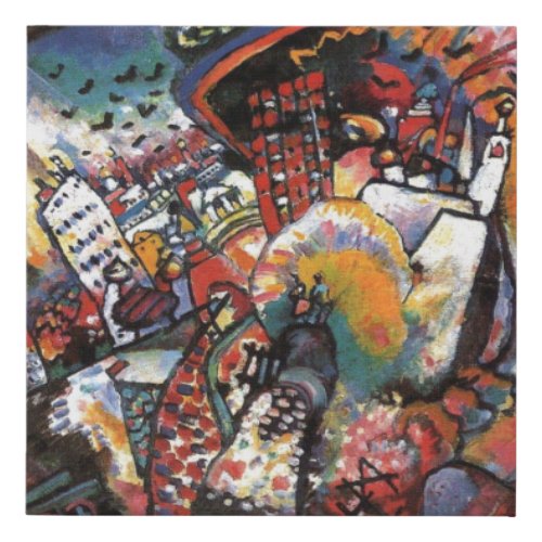 Kandinsky Moscow I Cityscape Abstract Art Faux Canvas Print