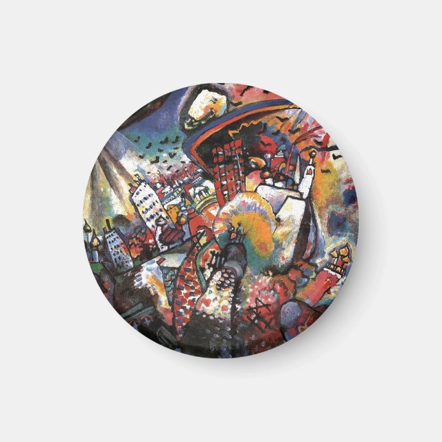 Kandinsky Moscow I Cityscape Abstract Art Magnet (Front)