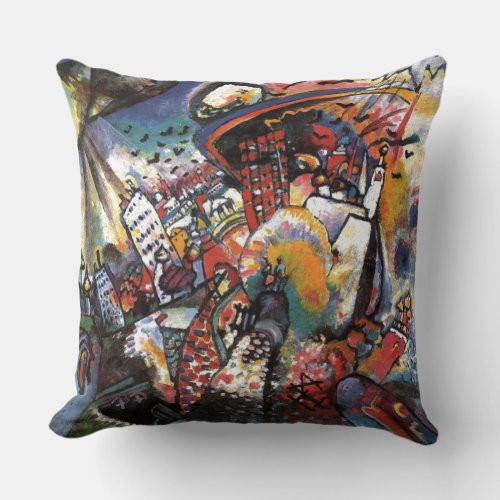 Kandinsky Moscow I Cityscape Abstract Art Throw Pillow