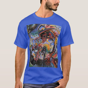 Kandinsky Moscow I Cityscape Abstract Deep Royal T-Shirt