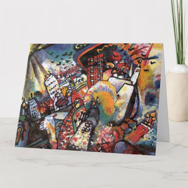 Kandinsky Moscow I Cityscape Abstract Painting Card (Front)