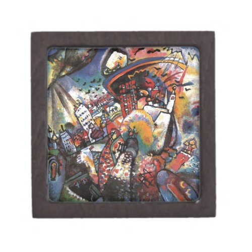 Kandinsky Moscow I Cityscape Abstract Painting Jewelry Box