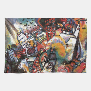 Kandinsky Moscow I Cityscape Abstract Painting Kitchen Towel