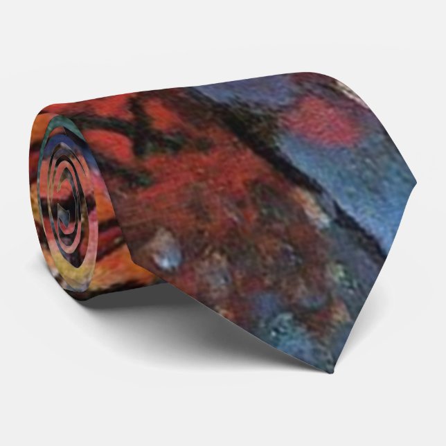 Kandinsky Moscow I Cityscape Abstract Painting Neck Tie (Rolled)