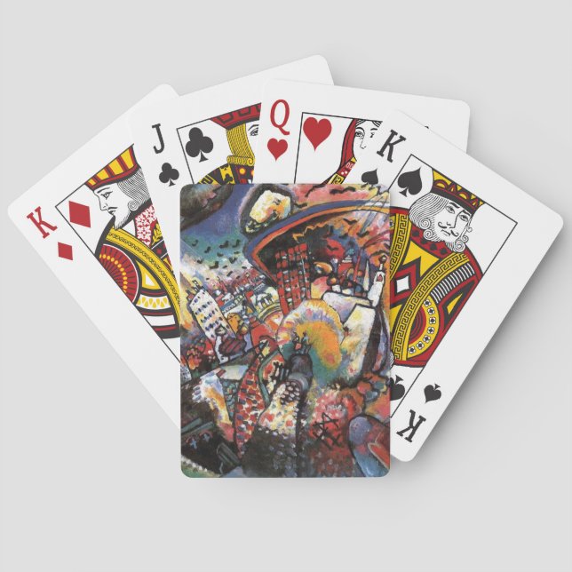 Kandinsky Moscow I Cityscape Abstract Painting Poker Cards (Back)