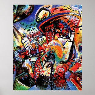 Kandinsky - Moscow I, colorful cityscape Poster