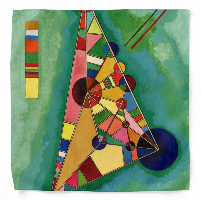 Kandinsky - Multicolored Triangle Bandana (Front)