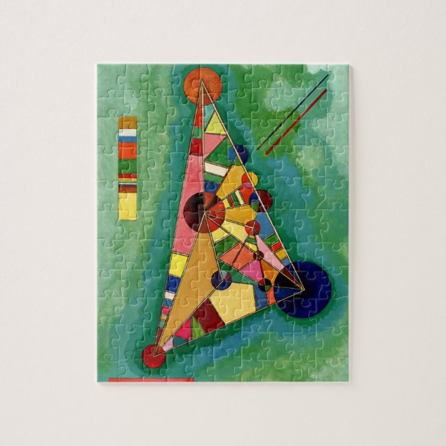 Kandinsky - Multicolored Triangle Jigsaw Puzzle (Vertical)