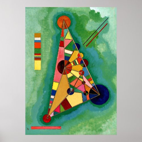 Kandinsky _ Multicolored Triangle Poster