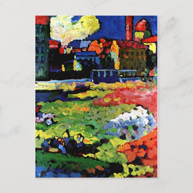 Kandinsky - Munich-Schwabing with the Church of St Postcard (Front)