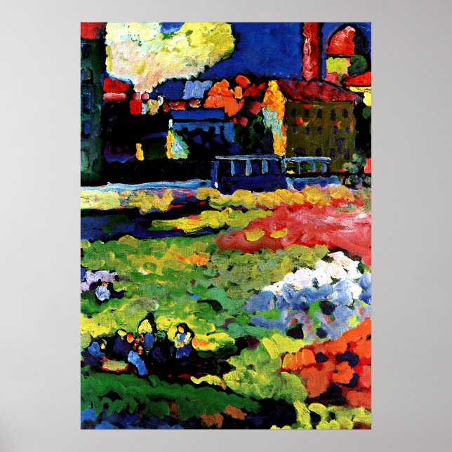 Kandinsky - Munich-Schwabing with the Church Poster (Front)