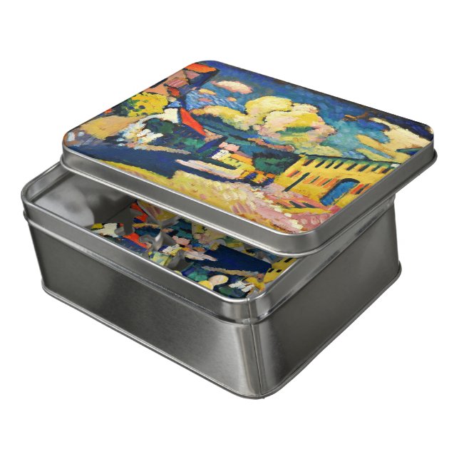 Kandinsky - Murnau, Dorfstrasse Jigsaw Puzzle (Lid Open)