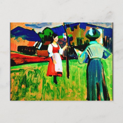 Kandinsky _ Murnau Gabrielle Munter Painting Postcard