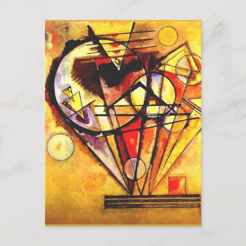 Kandinsky _ On the Points colorful abstract art Postcard