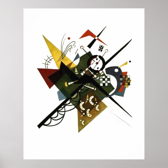 Kandinsky On White II - Abstract Expressionist Art Poster (Front)