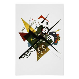 Kandinsky On White II - Abstract Expressionist Art Poster