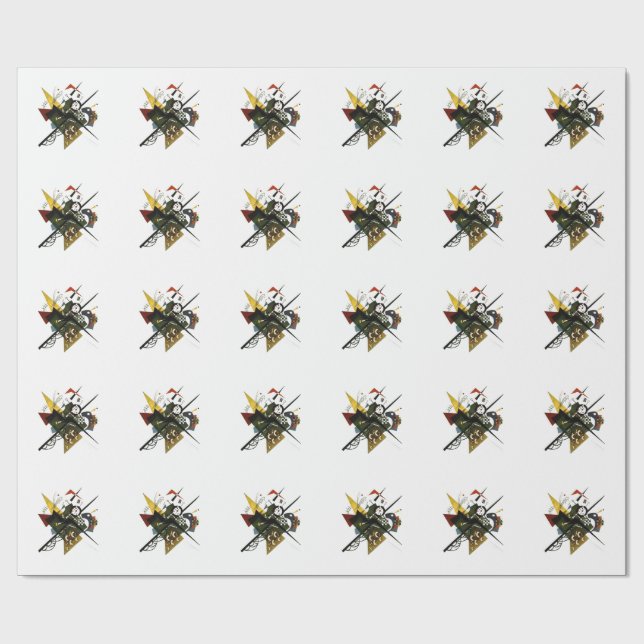 Kandinsky On White II - Abstract Expressionist Art Wrapping Paper (Flat)