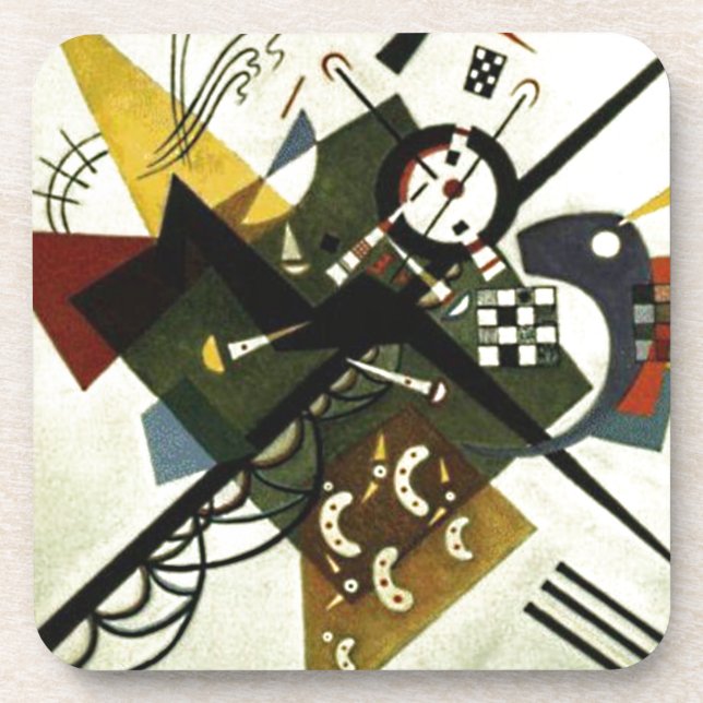 Kandinsky On White II Beverage Coaster (Front)