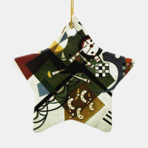Kandinsky On White II Ceramic Ornament