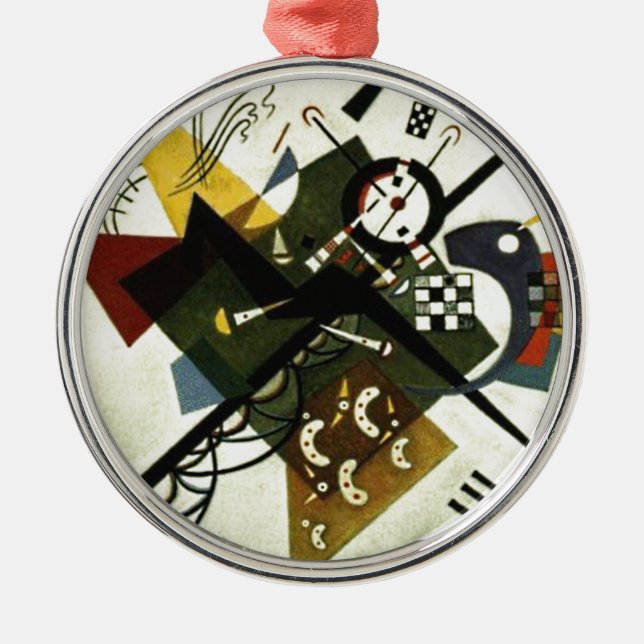 Kandinsky On White II Metal Ornament (Front)