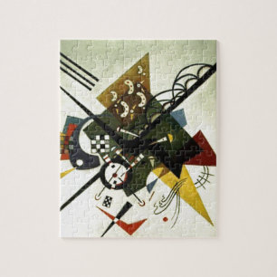 Kandinsky On White II Painting Abstract Art Jigsaw Puzzle
