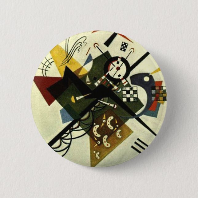 Kandinsky On White II Pinback Button (Front)