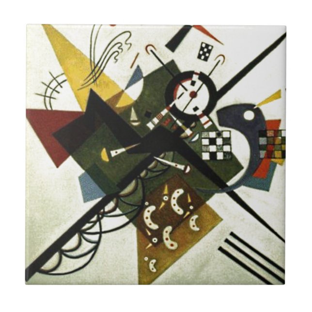 Kandinsky On White II Tile (Front)