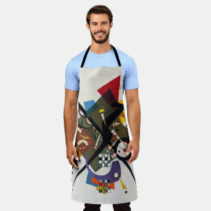 Kandinsky On White Two Abstract Painting Apron
